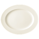 Platte oval, 38cm, , cremeweiß 387x309mm, H=35mm, Diamant