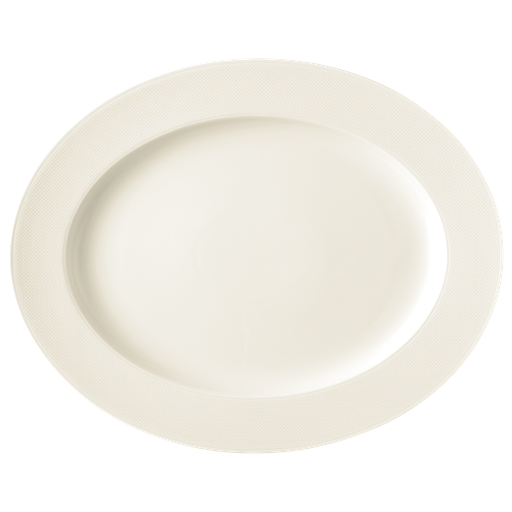 [9007989] Platte oval, 38cm, , cremeweiß 387x309mm, H=35mm, Diamant