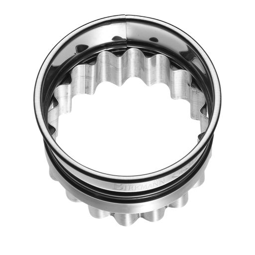 [9161278] Ausstecherform Kreis gezackt, Edelstahl, 5 cm - Linzer-Unterteil