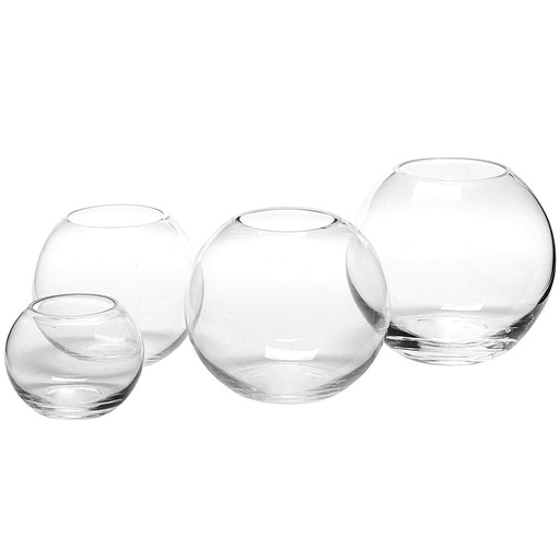 [9345075] Kugel-Vase Globe Glas 20,5cm Ø25cm klar,